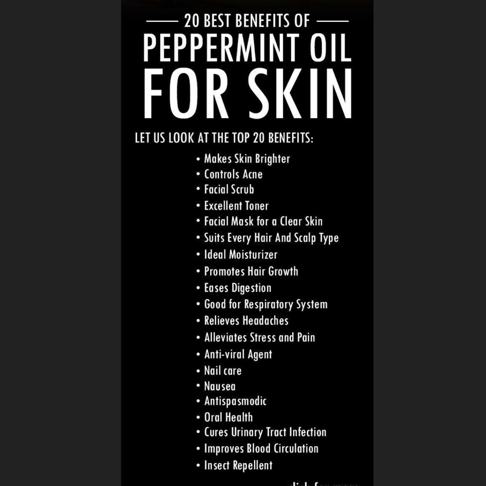 PEPPERMINT EO skin health benefits